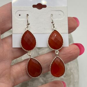 Faceted Carnelian Earrings