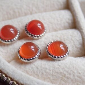 Small Gemstone Studs, Carnelian Stud Earrings, Sterling Silver Crystal Post Earrings, Carnelian Jewelry, dainty Crystal Earrings, gift For Her
