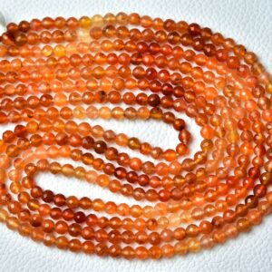 16 Inch Strand Natural Carnelian Ball Beads Round Disco Ball Beads Faceted Gemstone Beads Superb Carnelian Beads Jewelry Making Beads No6512
