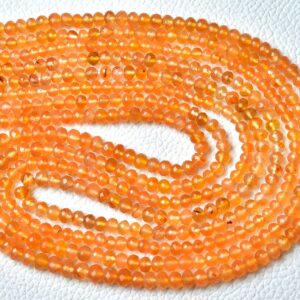 16 Inches Strand Natural Carnelian Rondelle 4mm To 4.5mm Faceted Rondelle Gemstone Beads Superb Carnelian Beads Rondelles Jewelry No6511