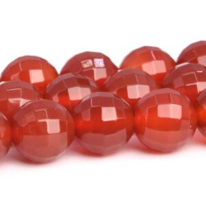 8mm Carnelian Beads Grade Aaa Genuine Natural Gemstone Micro Faceted Square Cut Round Loose Beads 15" Bulk Lot 1,3,5,10 And 50 (103114-671)