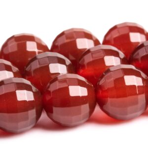 9-10mm Carnelian Beads Grade Aaa Genuine Natural Gemstone Micro Faceted Square Cut Round Loose Beads 15" Bulk Lot 1,3,5,10and 50(103116-672)