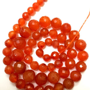 Natural Rare Carnelian Round Ball Beads Faceted Carnelian Round Beads Top Fine Quality 6-8.MM Carnelian Gemstone Round Beads 16 Inch Strand