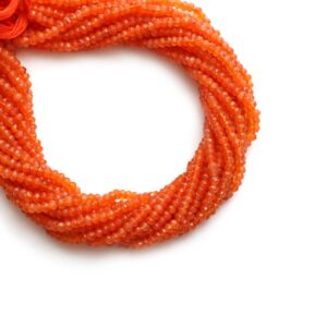 Natural Carnelian Faceted Rondelle Beads, 4 mm, Carnelian Beads, Carnelian Jewelry, 13 Inch Full Strand, Price Per Strand, Gift For Her