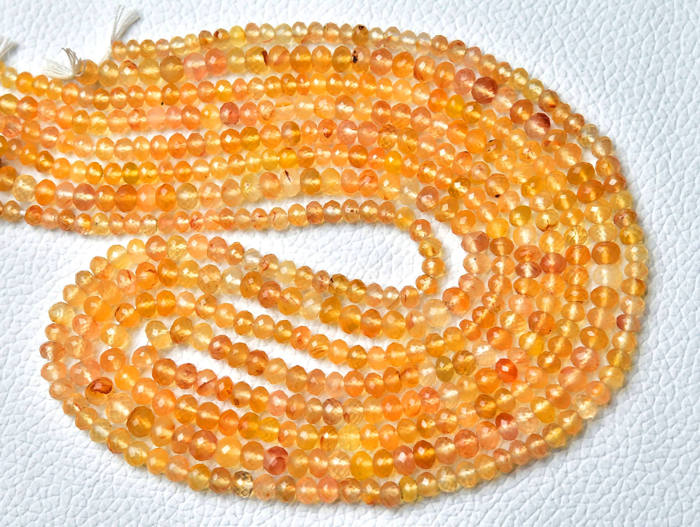 Natural Carnelian Rondelle Beads 4mm To 4.5mm Faceted Rondelle Gemstone Beads Jewelry Carnelian Beads Wholesaler 16 Inch Strand No6510