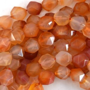 Natural Star Cut Faceted Carnelian Round Beads Gemstone 14" Strand 6mm 8mm 10mm Natural Star Cut Faceted Carnelian Round Beads Gemstone 14" Strand 6mm 8mm 10mm