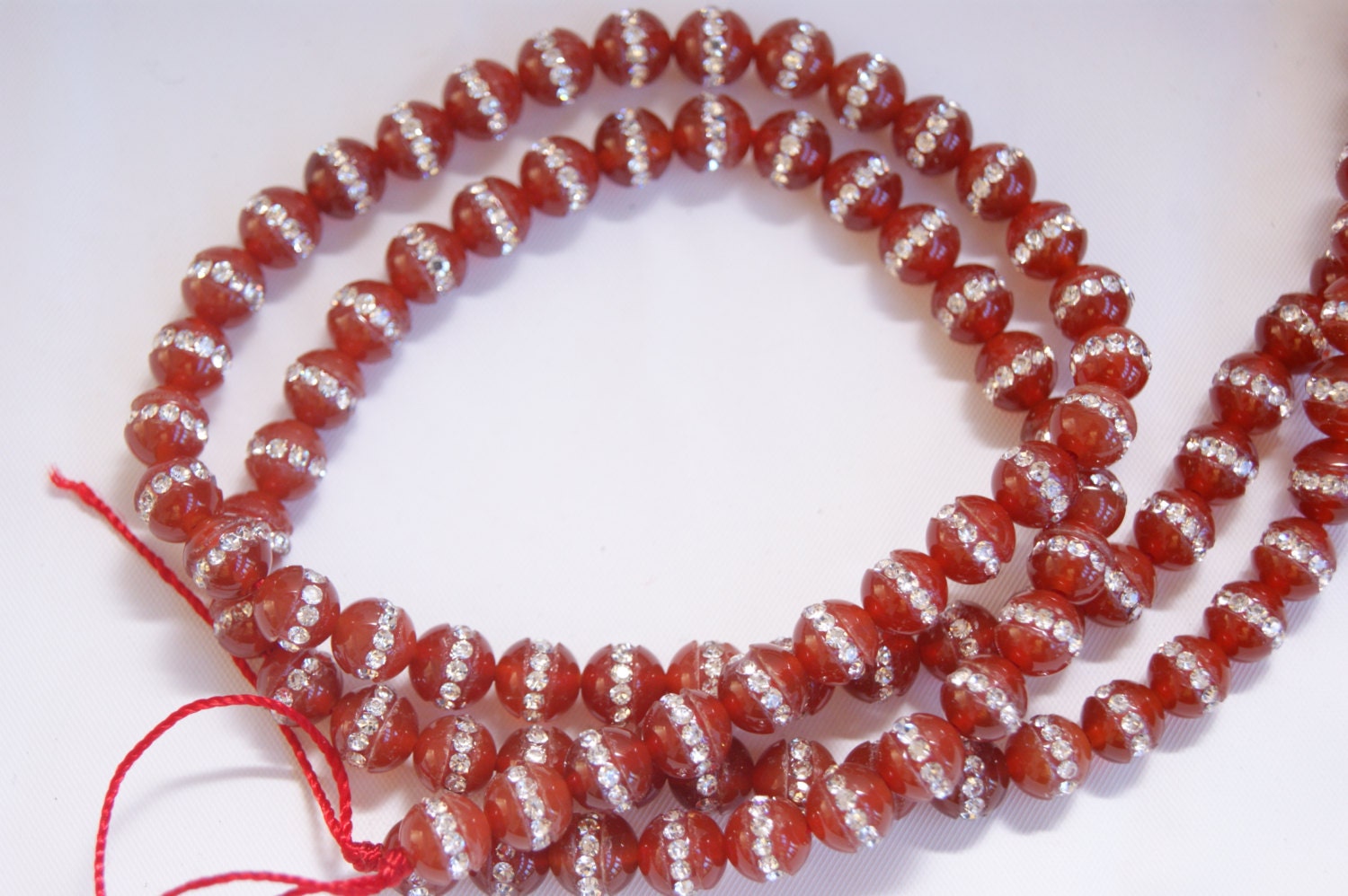 Carnelian Red Faceted Round Shaped Gemstone Bead-8mm 10mm-15.5 Inch Strand-