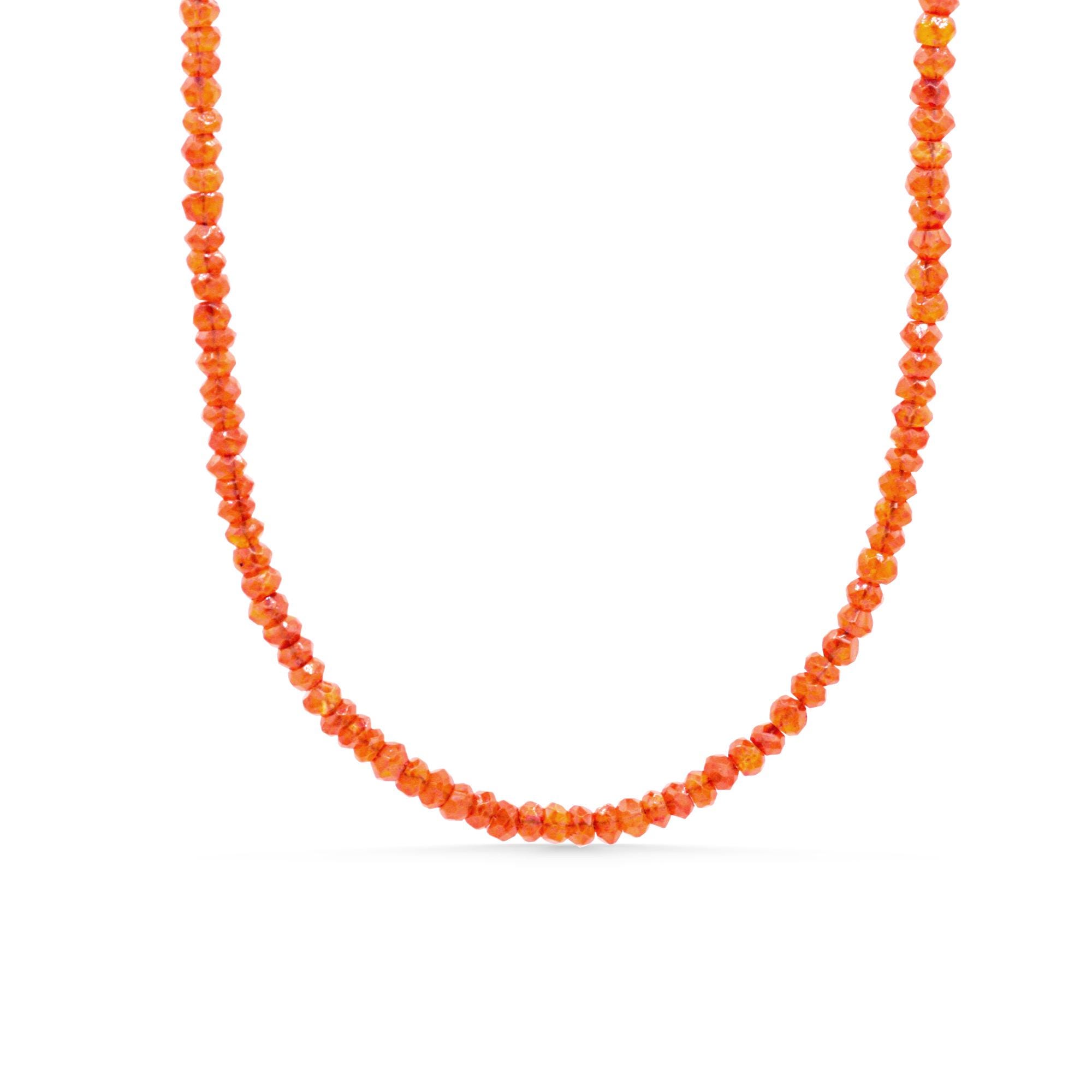 Carnelian Necklace 3mm Faceted Rondelle, Orange Gemstone Necklace, Dainty Layering Necklace, Gold Filled Adjustable, Minimal Jewelry