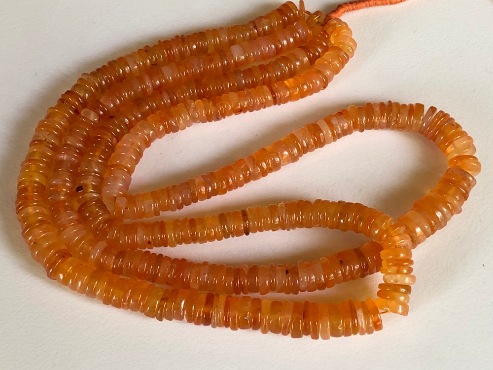 7-10mm Carnelian Plain Spacer Beads, Natural Carnelian Plain Tyre Beads, Orange Carnelian Wheel For Necklace (8in To 16in Options) - Ang33 7-10mm Carnelian Plain Spacer Beads, Natural Carnelian Plain Tyre Beads, Orange Carnelian Wheel For Necklace (8in To 16in Options) - Ang33