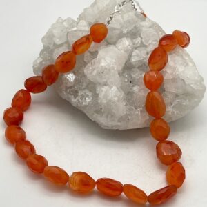 Abstract Faceted Carnelian Beaded Necklace Abstract Faceted Carnelian Beaded Necklace