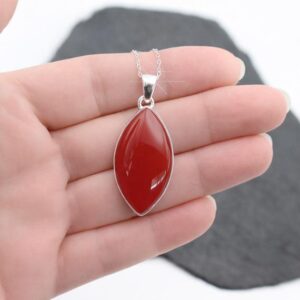 Candied Orange - Beautiful Luminous Carnelian Sterling Silver Necklace Candied Orange - Beautiful Luminous Carnelian Sterling Silver Necklace