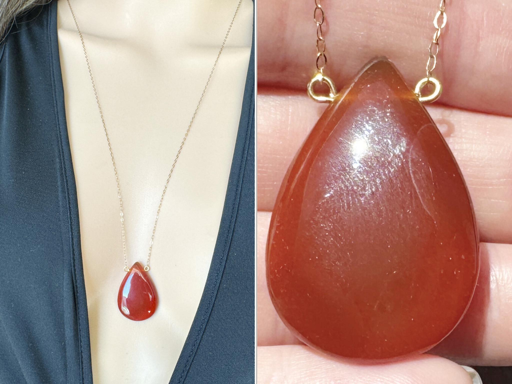 Large Carnelian Necklace, Red Stone Necklace, Real Carnelian Crystal Necklace Silver, Carnelian Jewelry, Sacral Chakra Necklace, Exact Stone