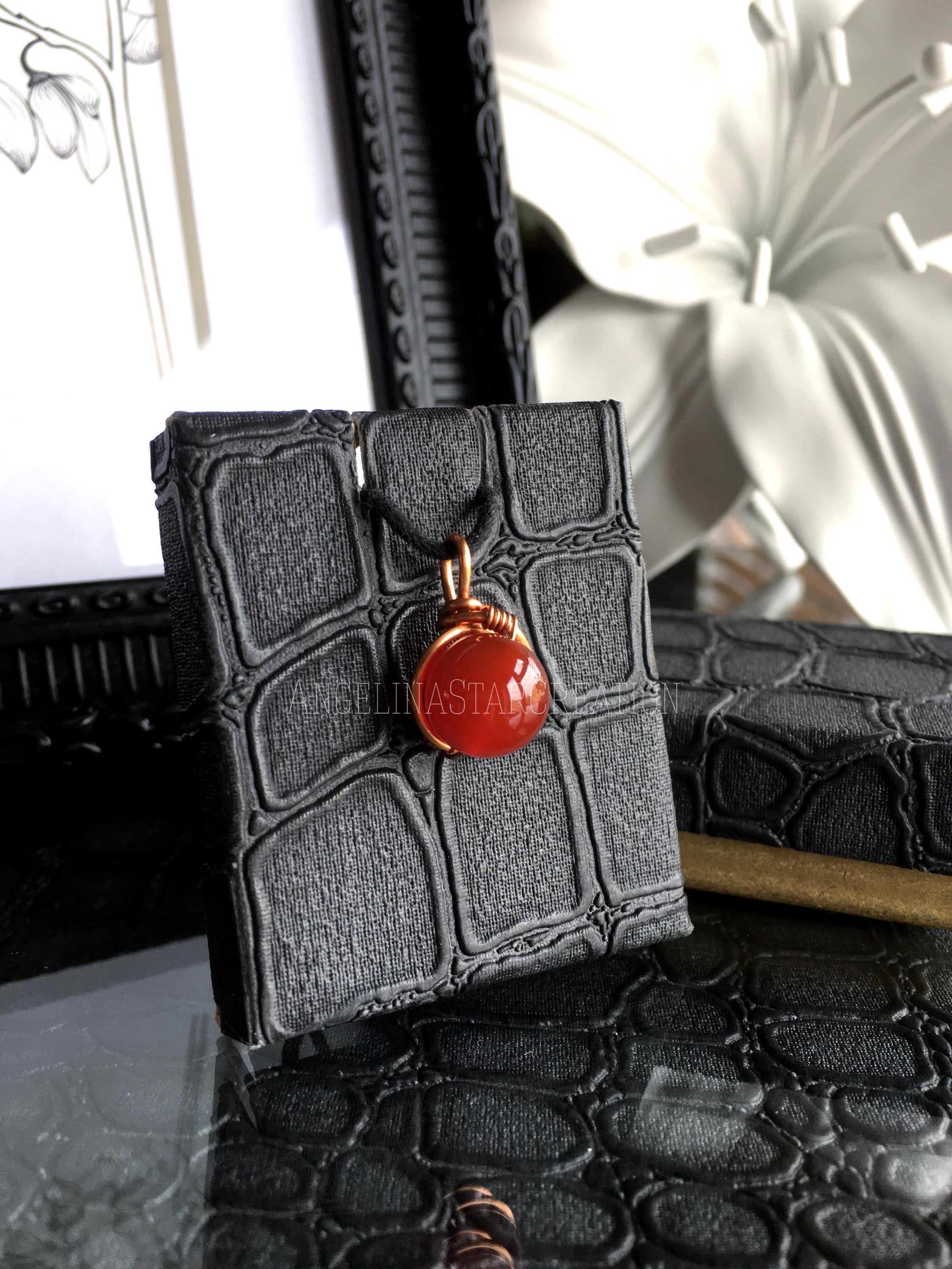 Minimalist Carnelian Choker Necklace: Red Jewelry