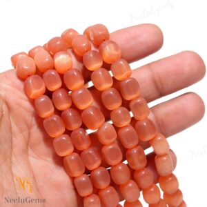 Aaa+ Orange Carnelian Smooth Oval Beads,natural Carnelian Monalisa Plain Oval Beads,12"gemstone Beads For Handmade Jewelry & Craft Making