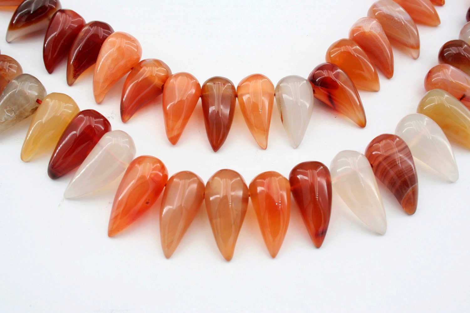 Carnelian Chili Shape Beads 8.5-11mm (etb01292) Warmth/happiness/peace/inner Strength/vitality