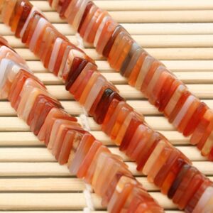 Carnelian triangle beads 11-12mm (ETB01041) warmth/happiness/peace/inner strength