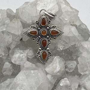 Carnelian Cross Pendant