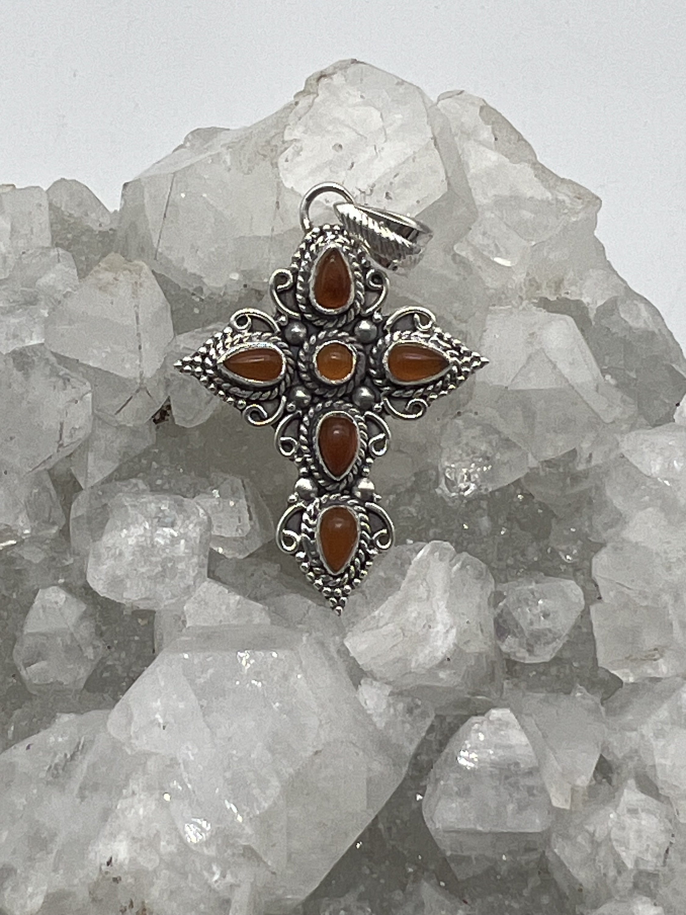 Carnelian Cross Pendant
