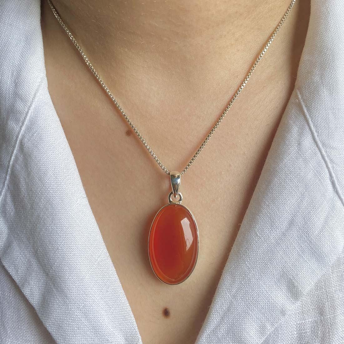 Carnelian Pendant Necklace / 925 Sterling Silver / Healing Gemstone / Gifts For Her / Oval Cab / Carnelian Statement Jewellery / Crl-p-30. Carnelian Pendant Necklace / 925 Sterling Silver / Healing Gemstone / Gifts For Her / Oval Cab / Carnelian Statement Jewellery / Crl-p-30.