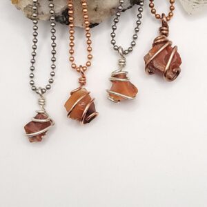 Carnelian Necklace, Wire Wrapped Carnelian Pendant, Crystals For Creativity, Carnelian Crystal Jewelry