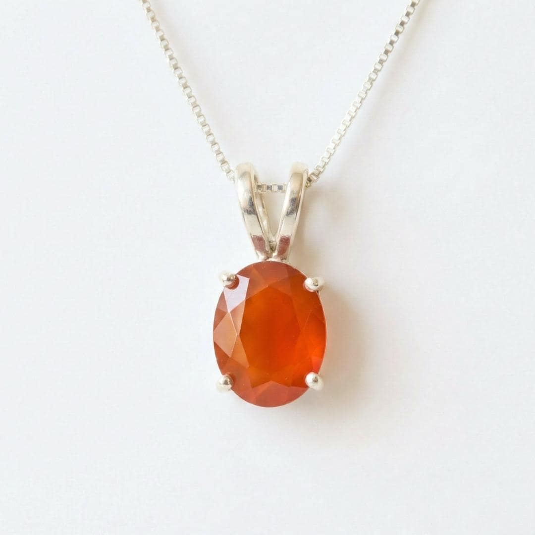 Carnelian Oval Pendant, Natural Carnelian Necklace, Statement Carnelian Necklace, Silver Jewelry, Sterling Silver Necklace, Adina Stone