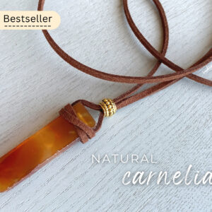 Real Carnelian Necklace, Red Stone Necklace Men Or Women, Raw Carnelian Pendant, Carnelian Jewelry, Sacral Chakra Healing Crystal Necklace