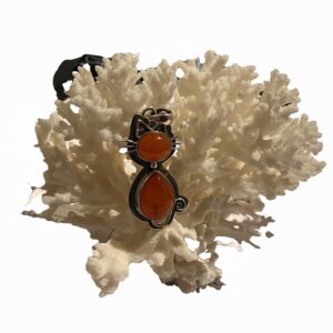 Sterling Silver Cat Pendant - Carnelian Cabochon Kitty Jewelry Sterling Silver Cat Pendant - Carnelian Cabochon Kitty Jewelry