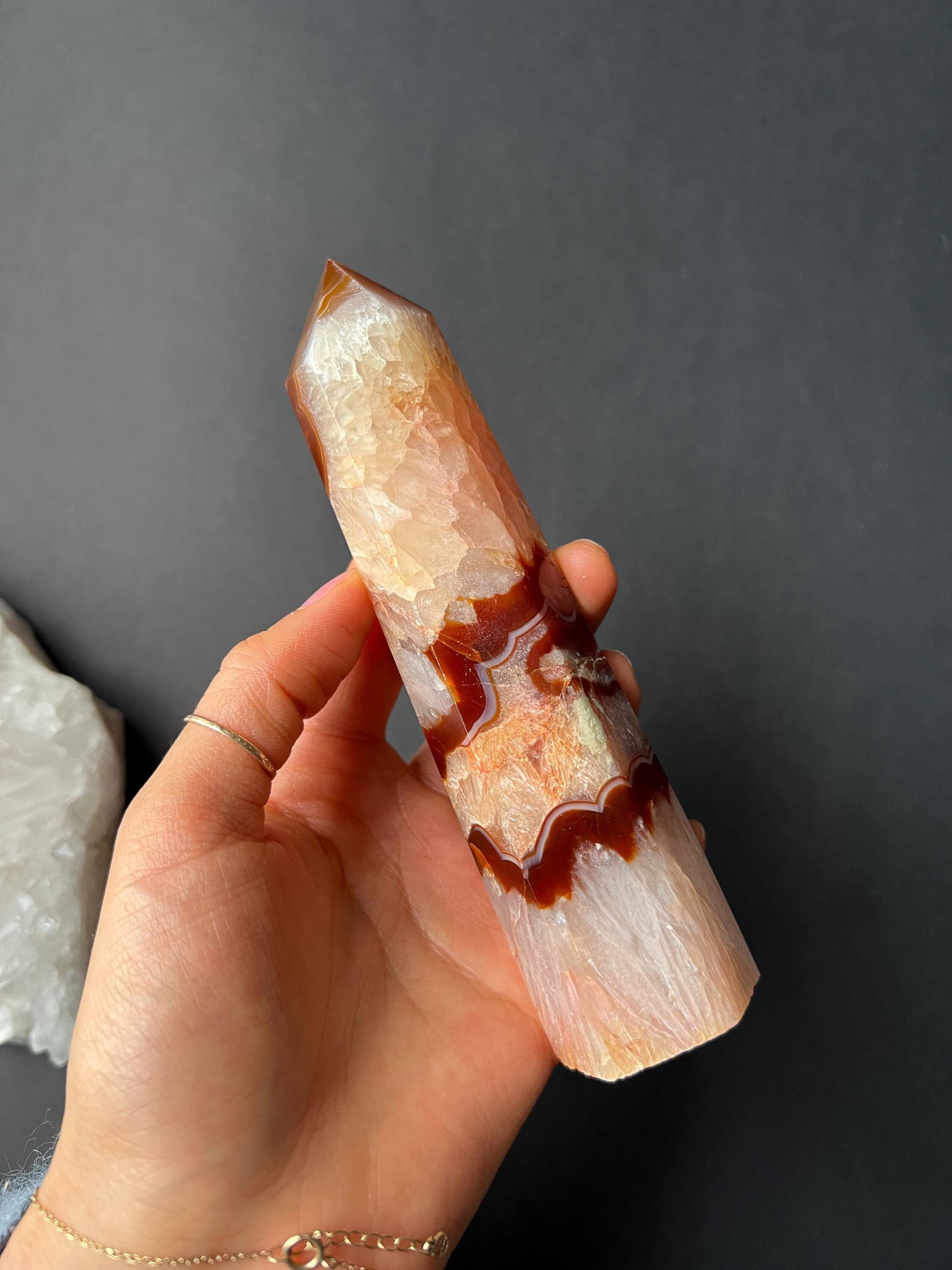 Large Carnelian Tower, Polished Carnelian Large Carnelian Tower, Polished Carnelian