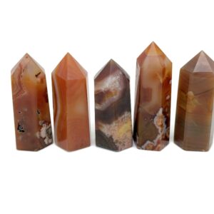 Carnelian Obelisk Tower Stone - Gemstone Tower - Meditation Gemstone - Crystal Gifts - Home Crystal Decor - TW1121