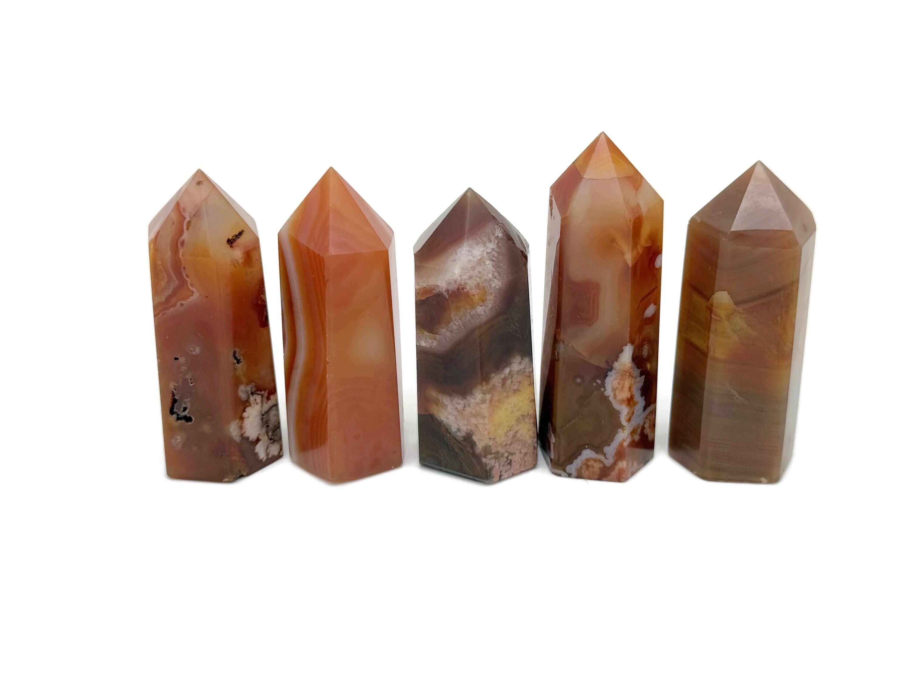 Carnelian Obelisk Tower Stone - Gemstone Tower - Meditation Gemstone - Crystal Gifts - Home Crystal Decor - Tw1121