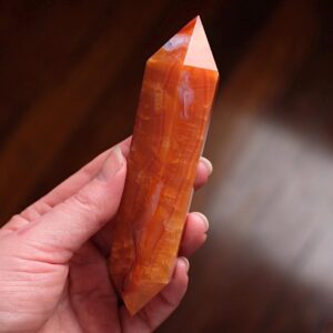 Pretty Carnelian Dt Point | Double Terminated Crystal Point