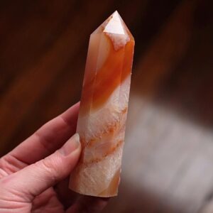 Carnelian + Quartz Tower | Orange Carnelian Crystal Point