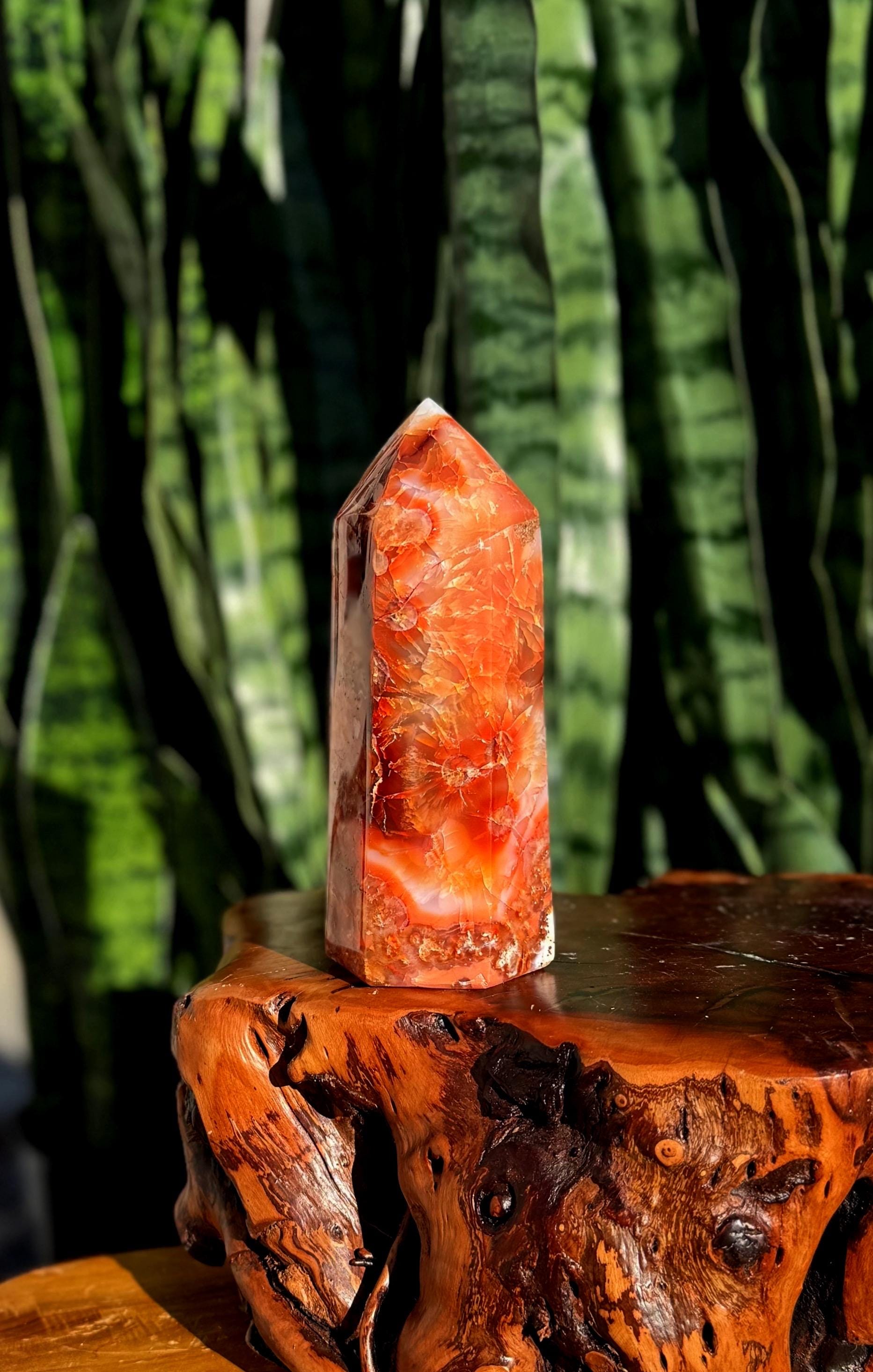 Carnelian Tower - For Creative Energy & Motivation - Carnelian Crystal