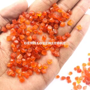 50 Raw Carnelian Stones: Natural Untreated Rough Gemstones (4-6 MM) 50 Raw Carnelian Stones: Natural Untreated Rough Gemstones (4-6 MM)