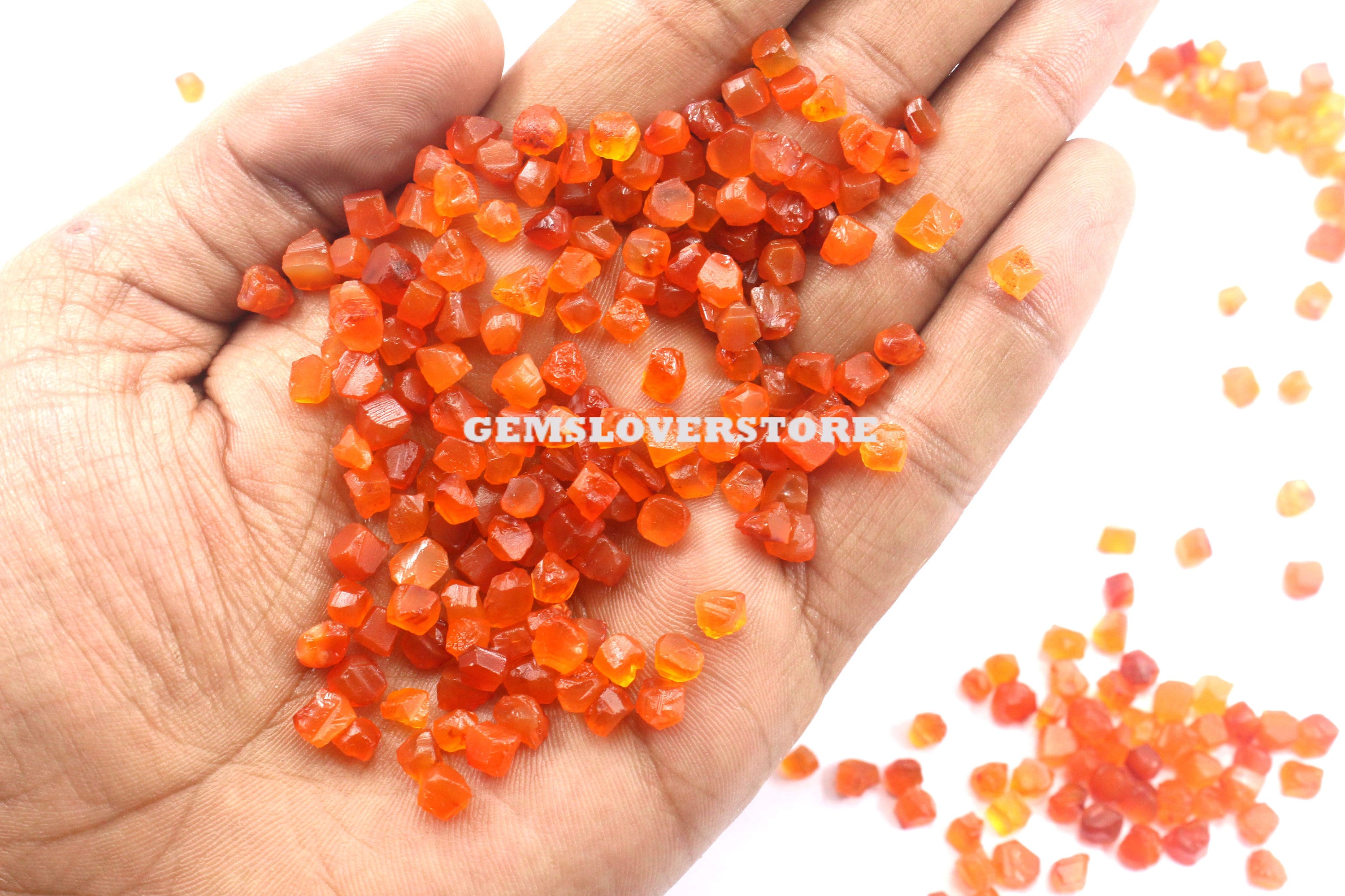 50 Raw Carnelian Stones: Natural Untreated Rough Gemstones (4-6 Mm) 50 Raw Carnelian Stones: Natural Untreated Rough Gemstones (4-6 Mm)