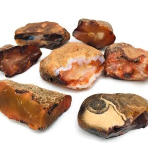 Raw Carnelian Crystal Nodule : Broken Open Pebble Natural Druzy Combination (35-50mm) Raw Carnelian Crystal Nodule : Broken Open Pebble Natural Druzy Combination (35-50mm)