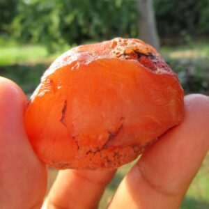 Natural Nugget Of Raw Carnelian. 353.55 Crt . Natural Nugget Of Raw Carnelian. 353.55 Crt .