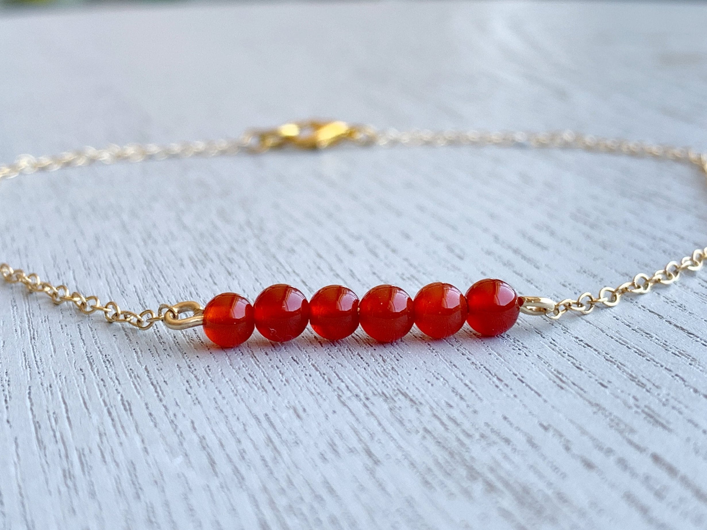 Red Gemstone Jewelry Raw Carnelian Anklet, Red Crystal Jewelry, July Birthstone Jewelry, Birthday Gift For Girlfriend, Mom, Daughter. Wife