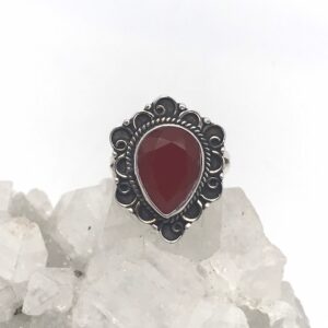 Faceted Carnelian Ring, Size 8 Faceted Carnelian Ring, Size 8