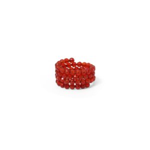 Carnelian Gemstone Ring - Handcrafted Beaded Jewelry - Adjustable US 6-8 Ring - Gift for Her - Elegant Carnelian Bead Ring Carnelian Gemstone Ring - Handcrafted Beaded Jewelry - Adjustable US 6-8 Ring - Gift for Her - Elegant Carnelian Bead Ring