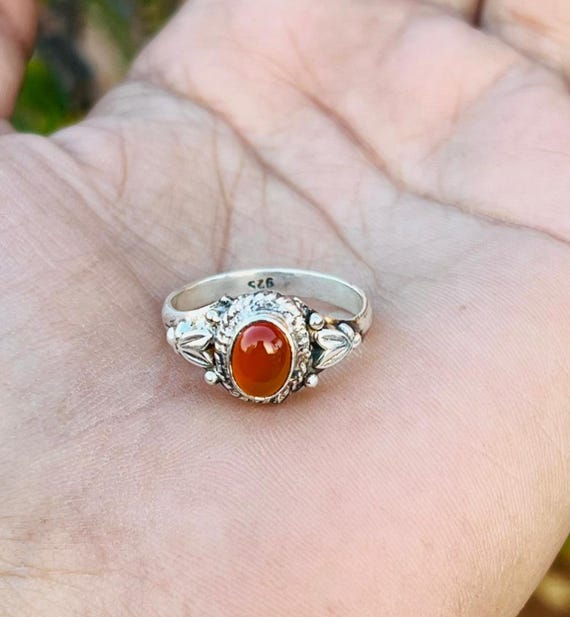 Natural Red Carnelian Ring, Designer Ring, Solid 925 Sterling Silver, Women Jewelry Natural Red Carnelian Ring, Designer Ring, Solid 925 Sterling Silver, Women Jewelry