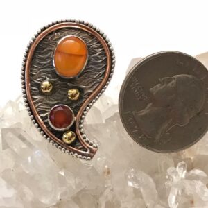 Carnelian Paisley Ring Size 6 Carnelian Paisley Ring Size 6