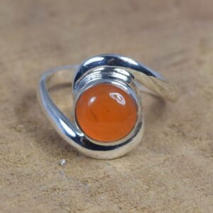 Red Carnelian Sterling Silver Ring: August Birthstone Jewelry Red Carnelian Sterling Silver Ring: August Birthstone Jewelry