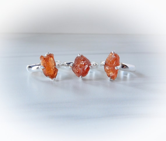 Carnelian Rings Sterling Silver • Raw Stone Carnelian Rings • Red Orange Stone Rings • Healing Crystal • Gift For Crystal Lover Carnelian Rings Sterling Silver • Raw Stone Carnelian Rings • Red Orange Stone Rings • Healing Crystal • Gift For Crystal Lover