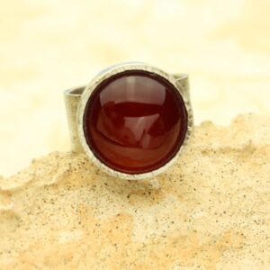 Carnelian Silver Ring Red Orange Cabochon Bezel Set Sterling Silver Custom Wide Band, Size 8 Carnelian Silver Ring Red Orange Cabochon Bezel Set Sterling Silver Custom Wide Band, Size 8