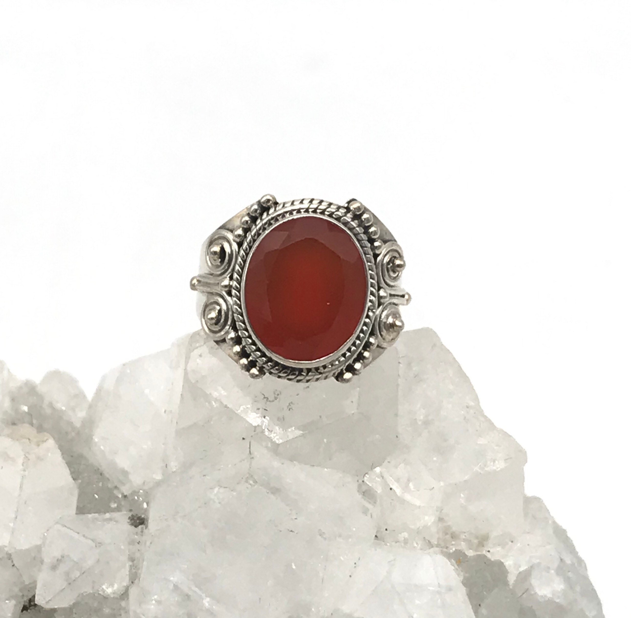 Carnelian Ring Size 6 1/2