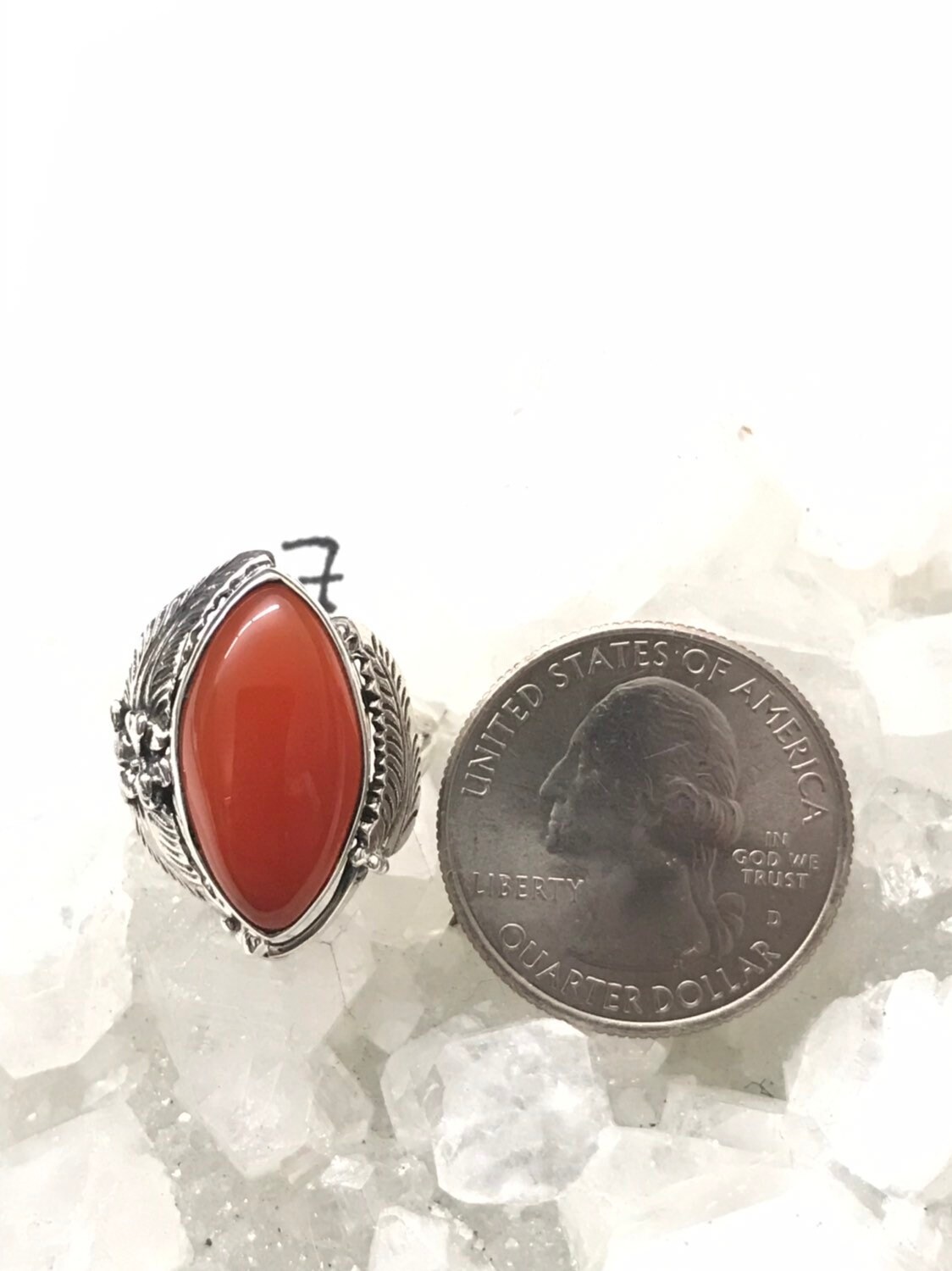 Carnelian Ring Size 7 1/2