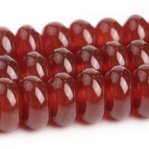 8x4mm Deep Red Carnelian Beads Grade Aaa Genuine Natural Gemstone Rondelle Loose Beads 15" / 7.5" Bulk Lot Options (123872)