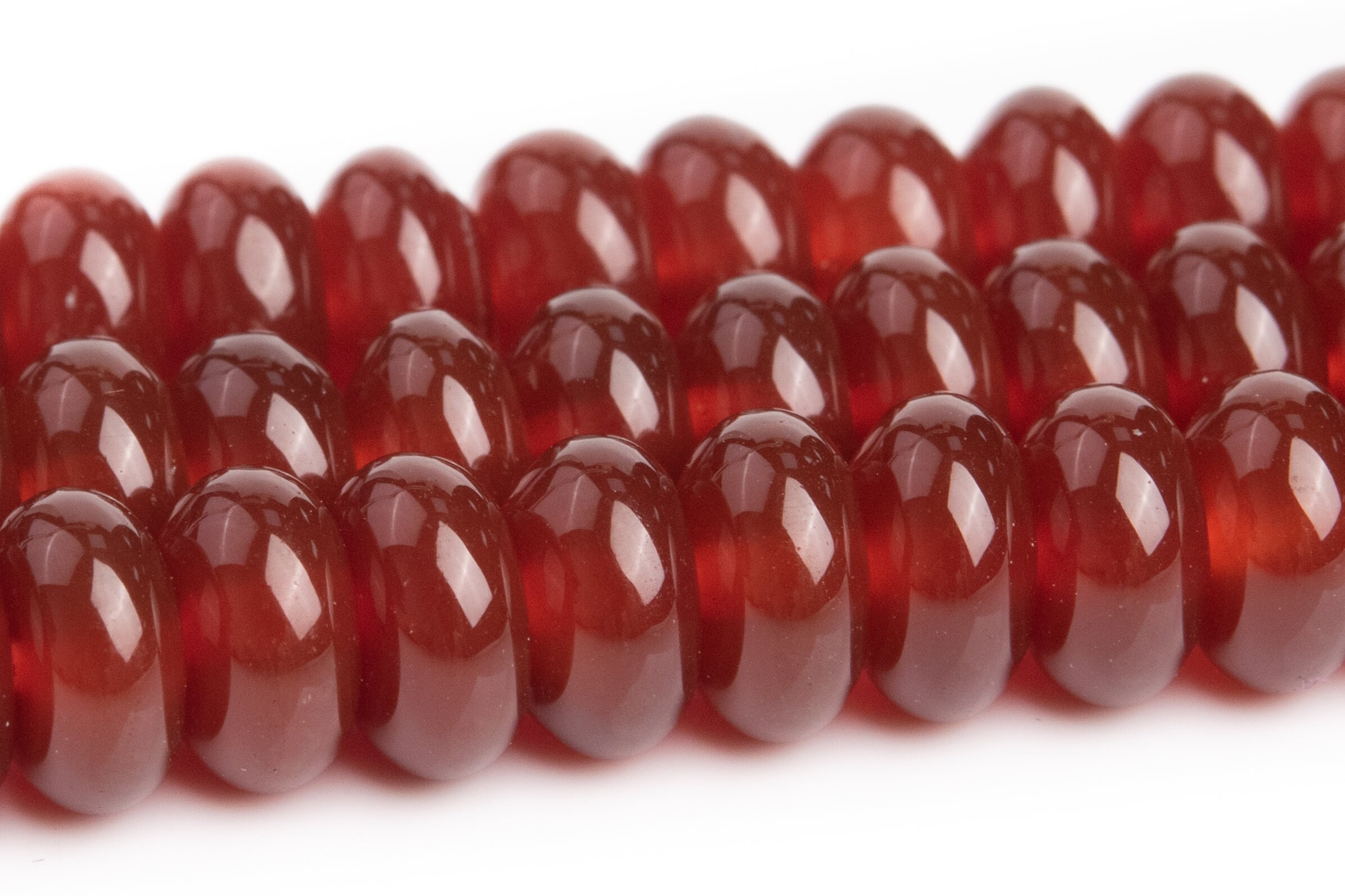 8x4mm Deep Red Carnelian Beads Grade Aaa Genuine Natural Gemstone Rondelle Loose Beads 15" / 7.5" Bulk Lot Options (123872)