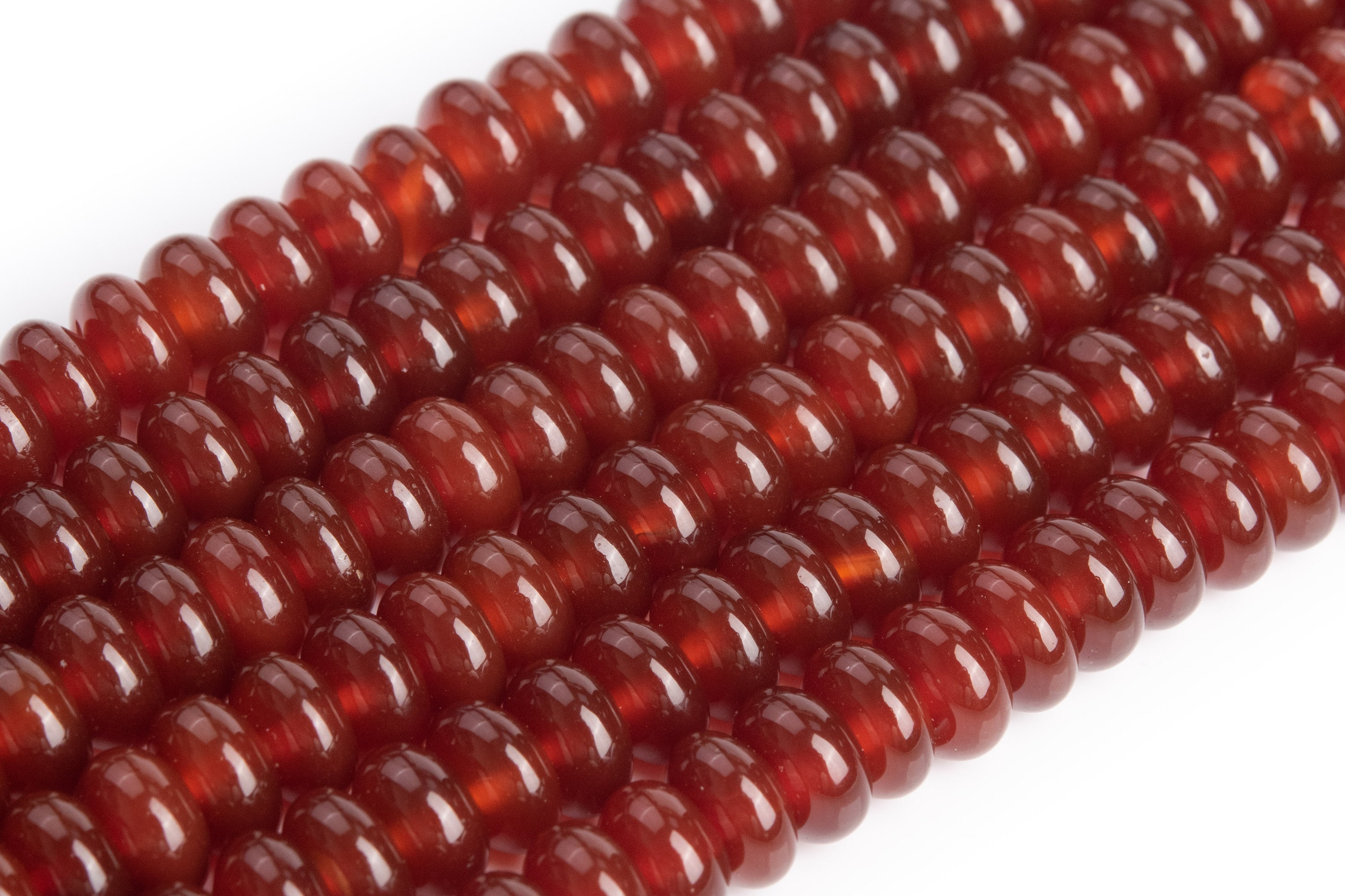 Genuine Natural Deep Red Carnelian Loose Beads Rondelle Shape 8x4mm Genuine Natural Deep Red Carnelian Loose Beads Rondelle Shape 8x4mm